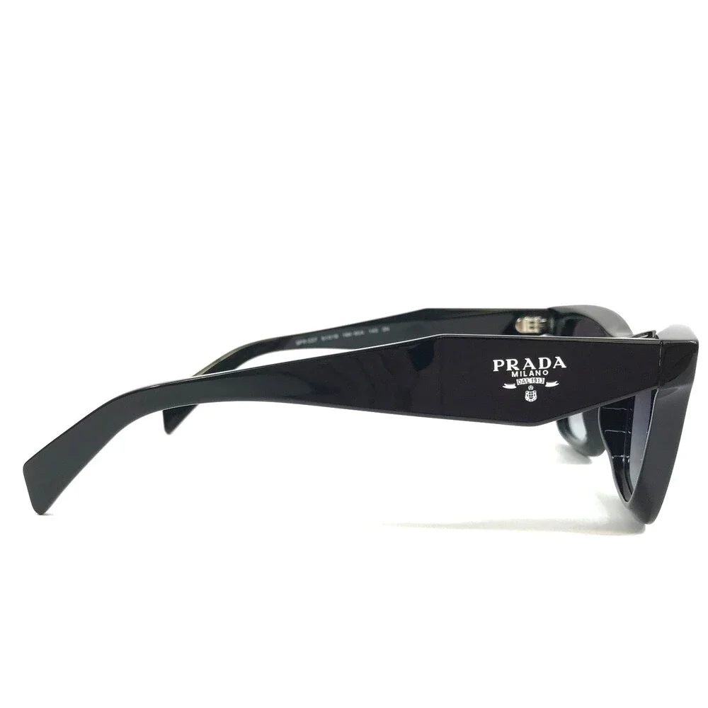 Prada Sunglasses SPRC07 16K-90A Polished Black Frames with Gradient Gray Lenses